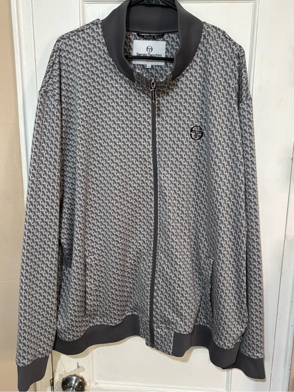 Sergio Tacchini Grey Patterned Tracksuit Jacket.